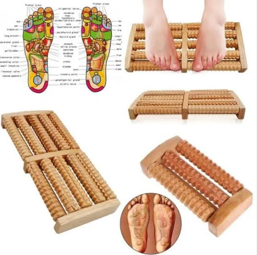 Traditional Wooden Roller Foot Massager