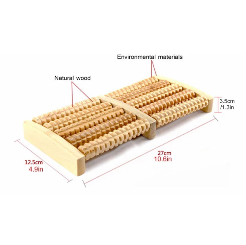 Traditional Wooden Roller Foot Massager