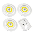 Pack of 3 LED Remote Control Tap Lights