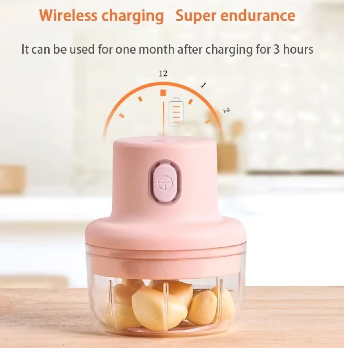Mini Food Chopper — USB Rechargeable, 250ml