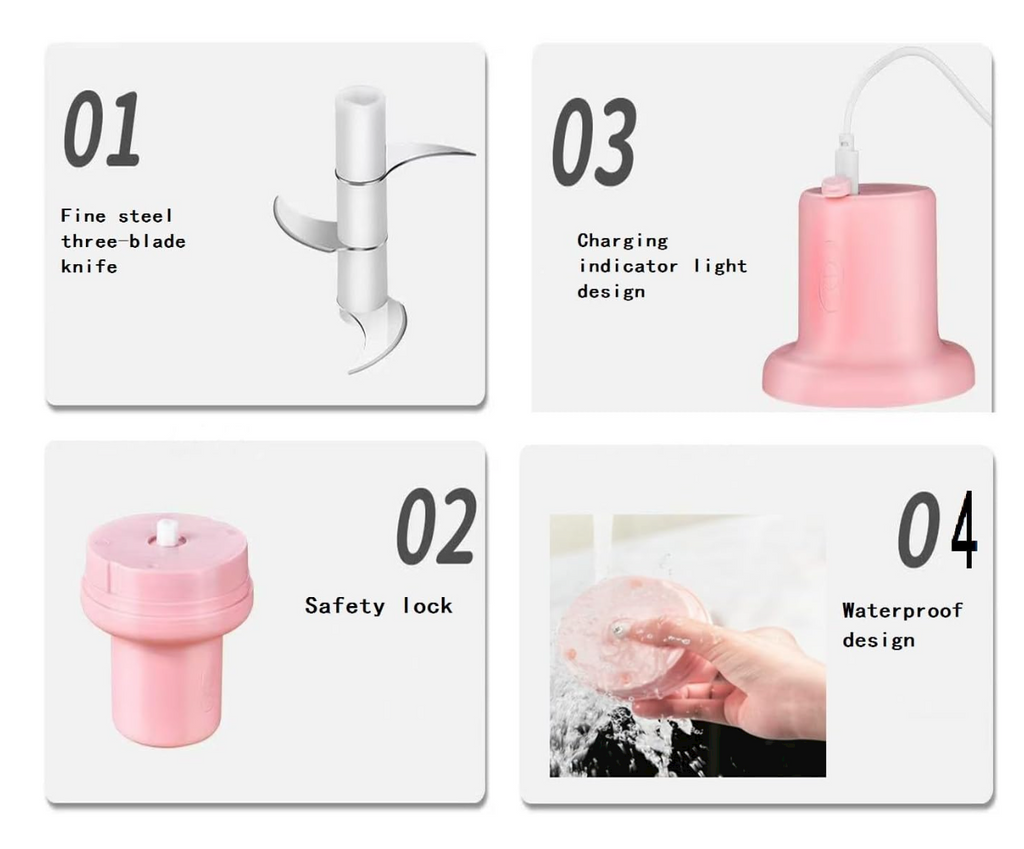 Mini Food Chopper — USB Rechargeable, 250ml