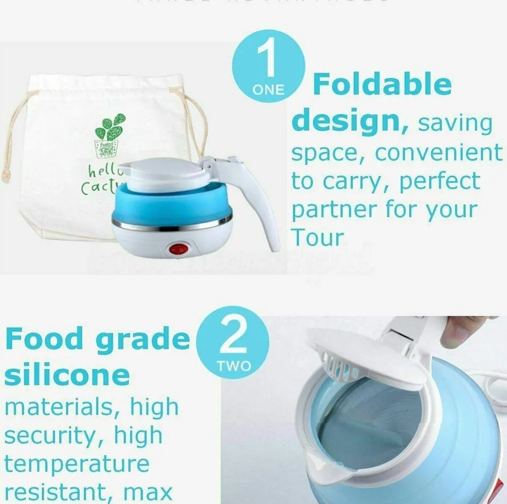 Portable Foldable Electric Kettle — 600ml